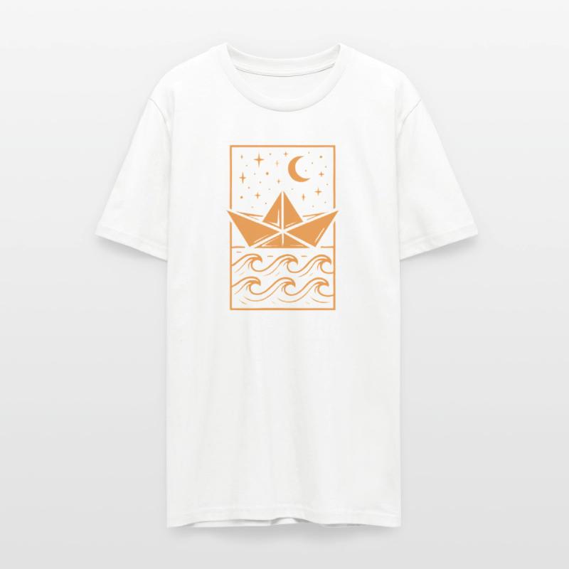 Paper Boat and Moon Men's T-Shirt