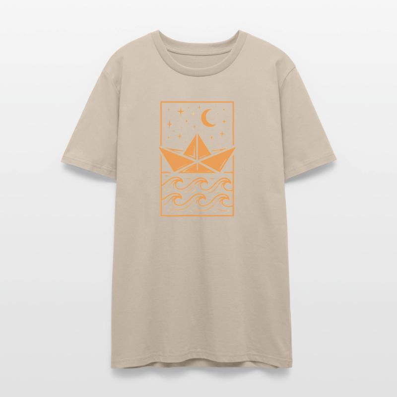 Paper Boat and Moon Men's T-Shirt