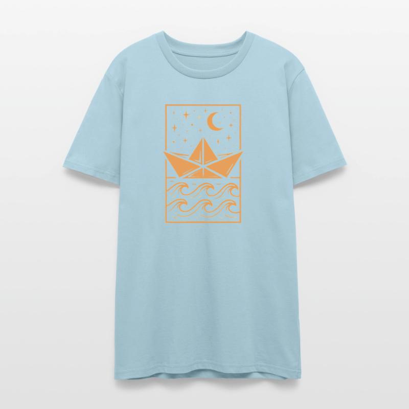 Paper Boat and Moon Men's T-Shirt