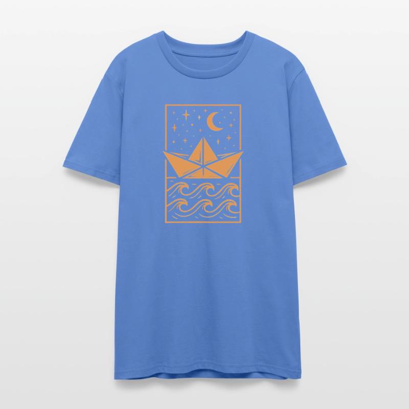 Paper Boat and Moon Men's T-Shirt