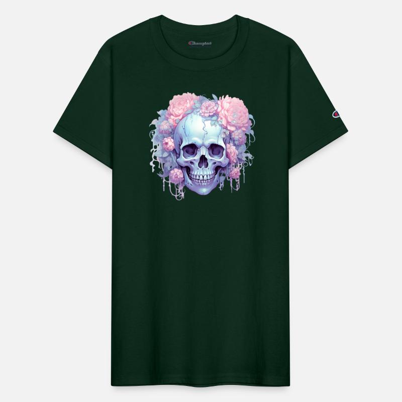 Pastel Goth Floral Skull