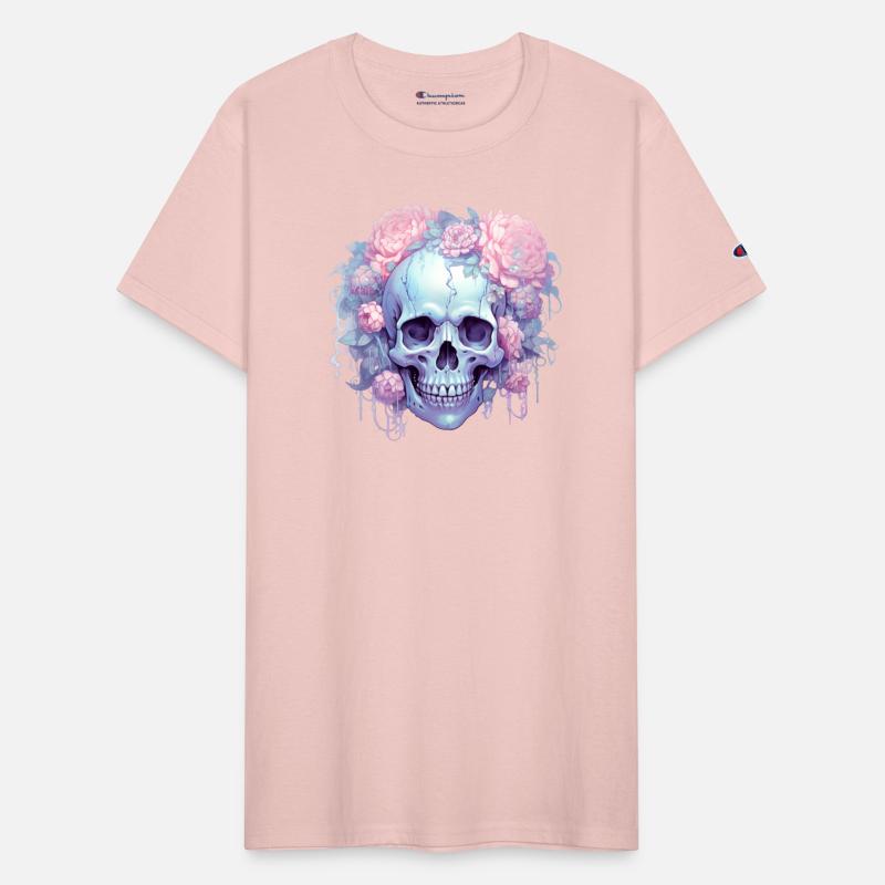 Pastel Goth Floral Skull