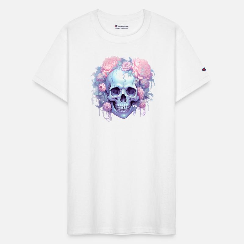 Pastel Goth Floral Skull
