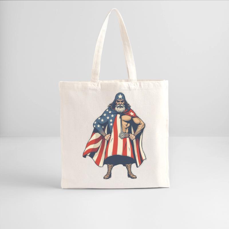 Patriotic Cowboy Superhero Illustration