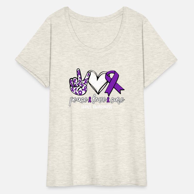 Peace Love Cure Lupus Awareness Support Ribbon