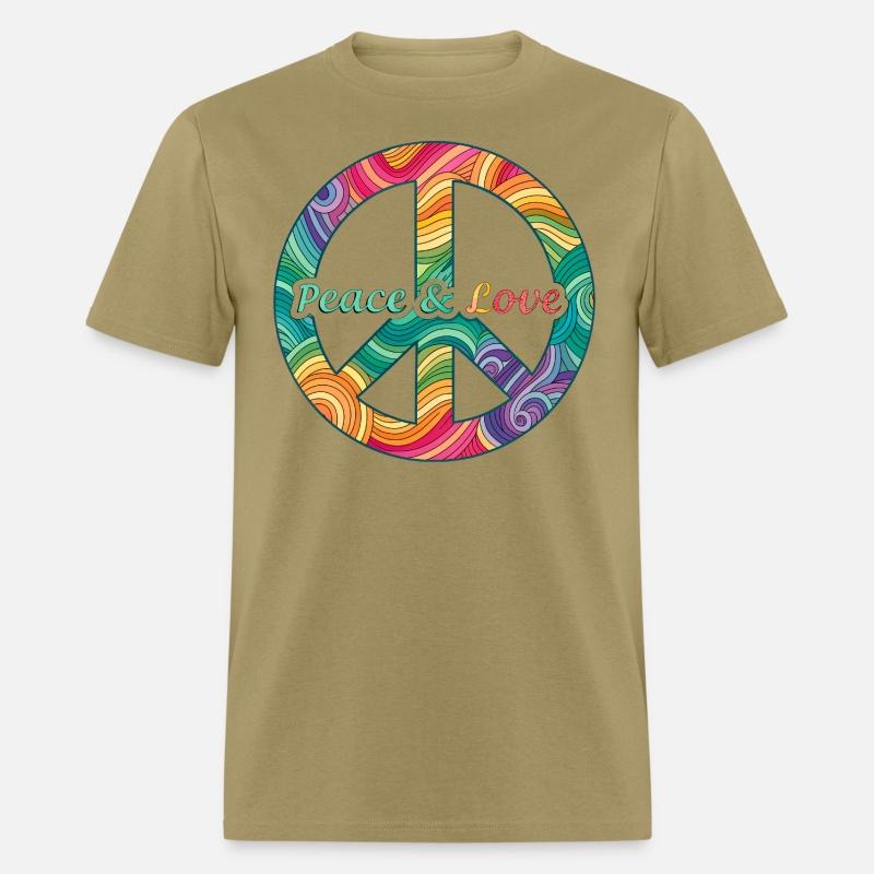 Peace Love Psychedelic Swirl Sign Retro 60s