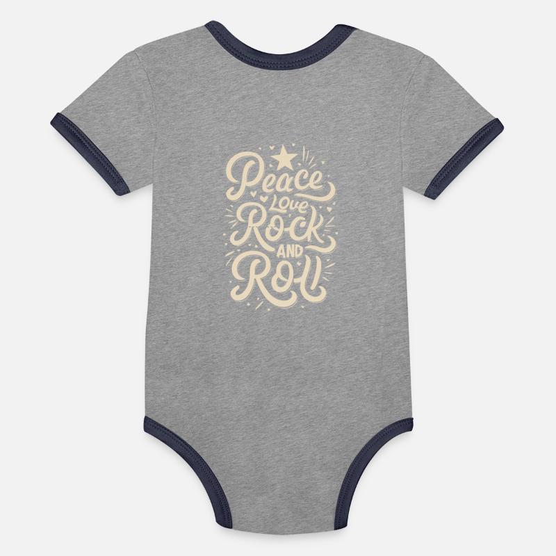 Peace Love Rock And Roll Statement Motto