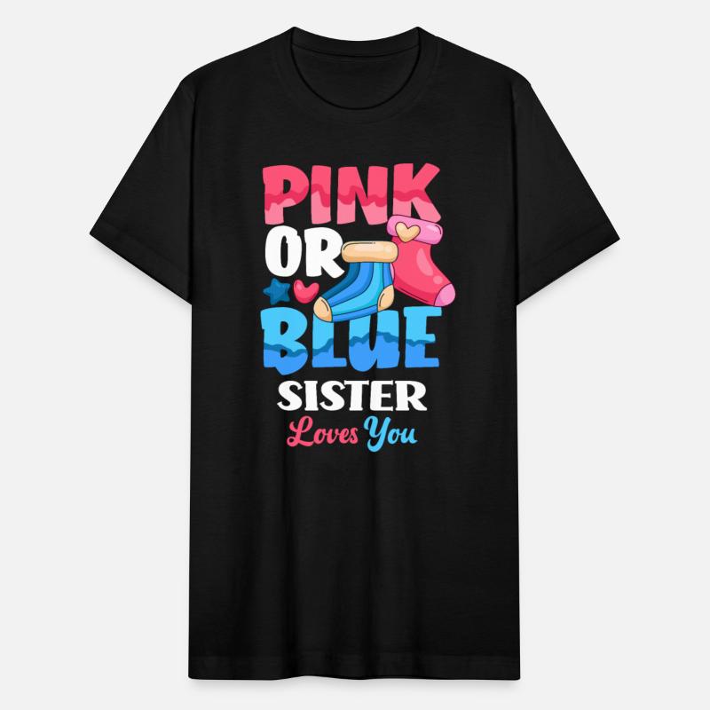 Pink Blue Baby Shower Gender Reveal Party Sister