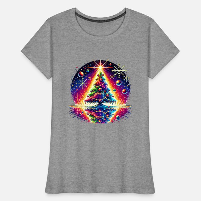 Pixel-Art Christmas Tree in Vibrant Colors