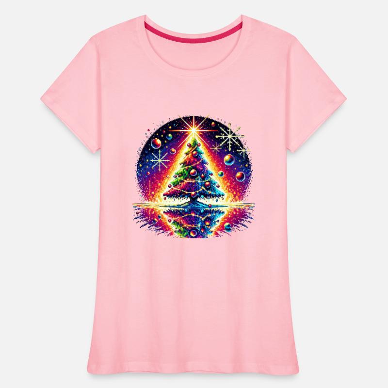 Pixel-Art Christmas Tree in Vibrant Colors