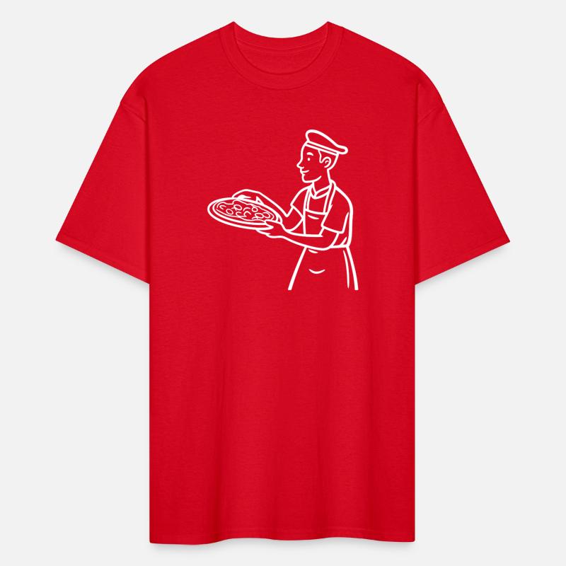 Pizza Maker One Line Drawing
