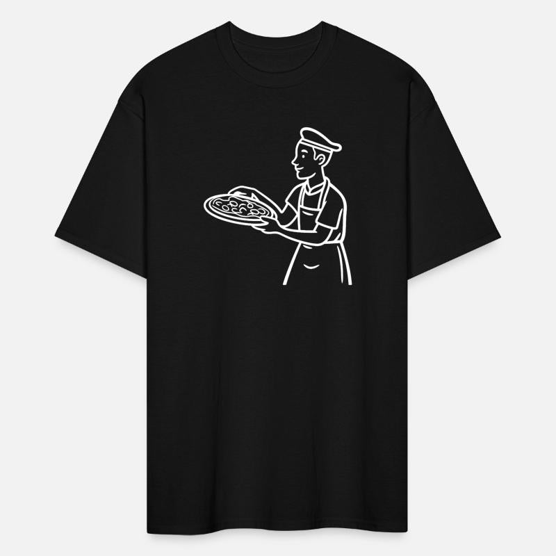 Pizza Maker One Line Drawing