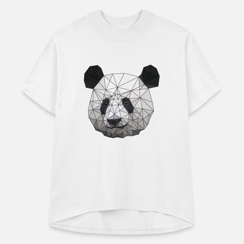 Polygonal panda bear low poly art triangle shapes