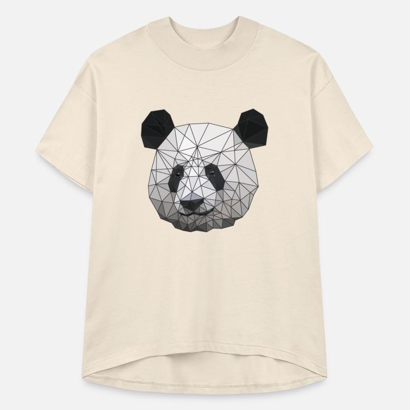 Polygonal panda bear low poly art triangle shapes