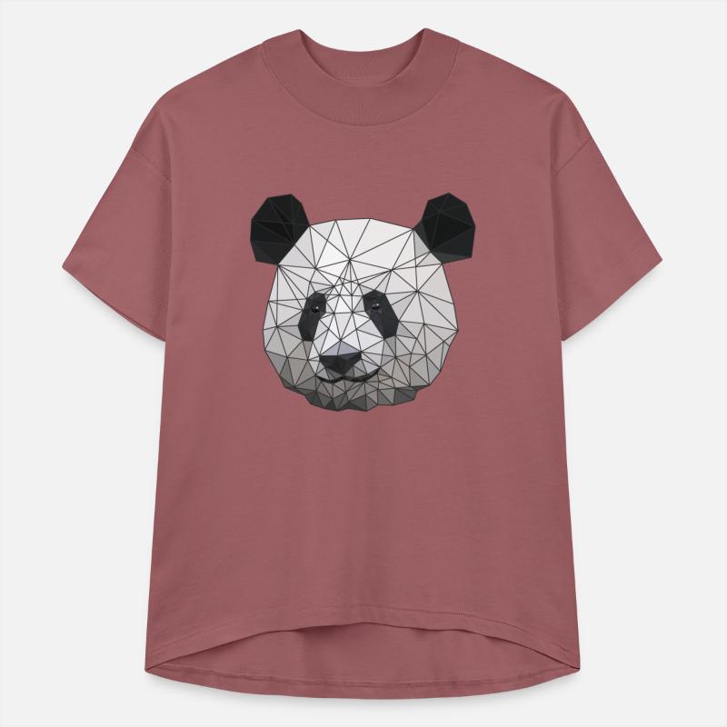 Polygonal panda bear low poly art triangle shapes