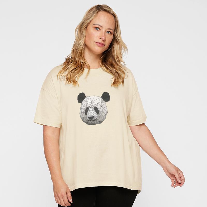 Polygonal panda bear low poly art triangle shapes