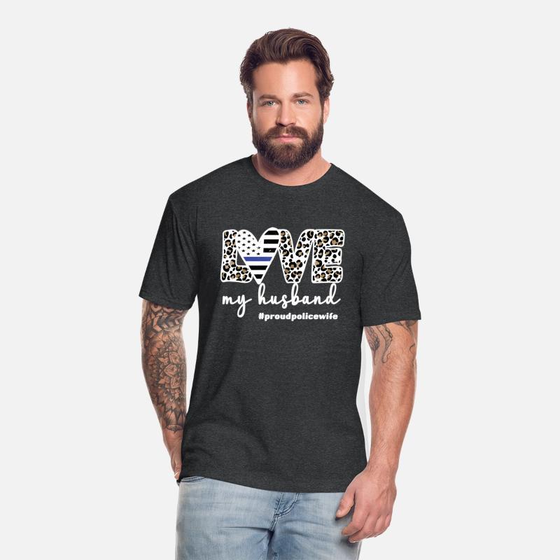 Proud Police Love Cop Blue Line Husband