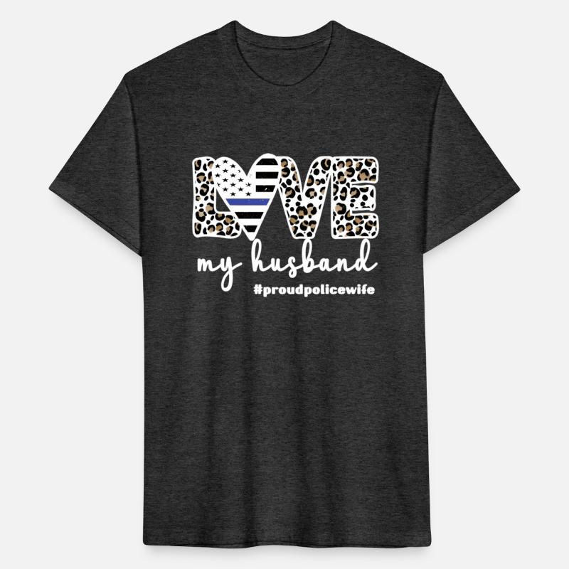 Proud Police Love Cop Blue Line Husband