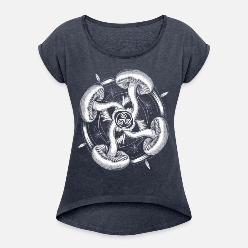 Psychedelic Fungi Triskelion | Mystic Symbol Art