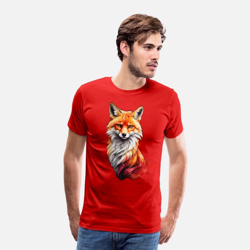 Red fiery fox design