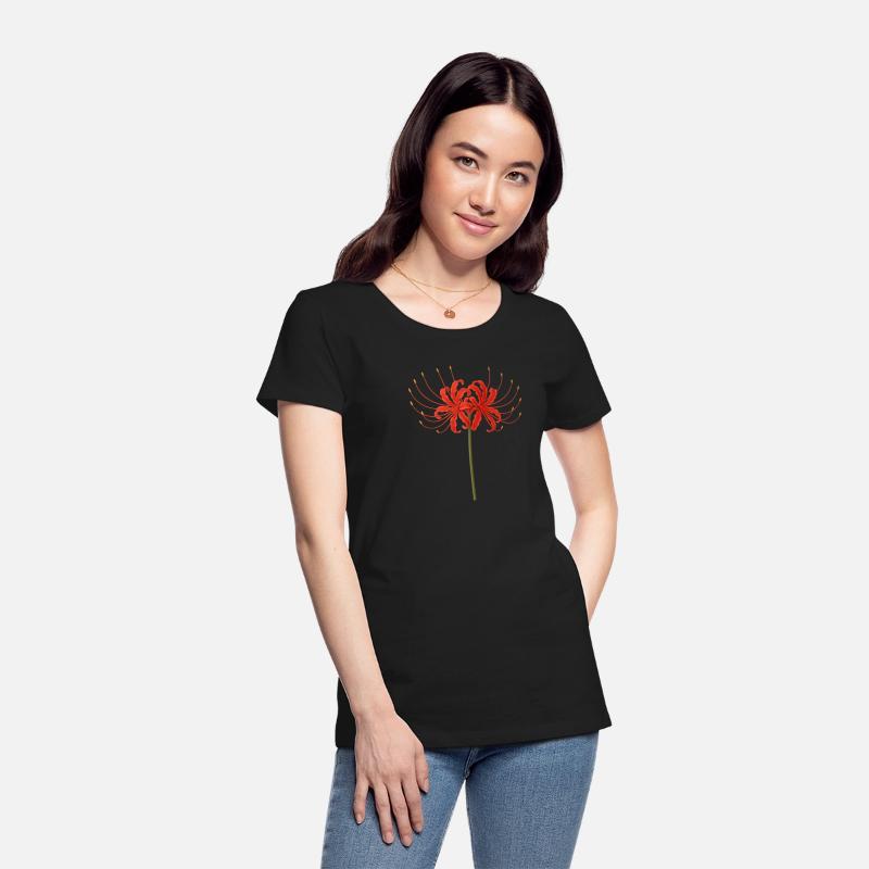 Red Spider Lily T-Shirt – Japanese Death Flower Ar