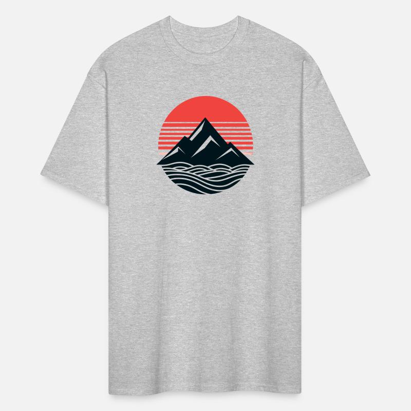 Red Sunrise Mountain Vector for Personalized 1