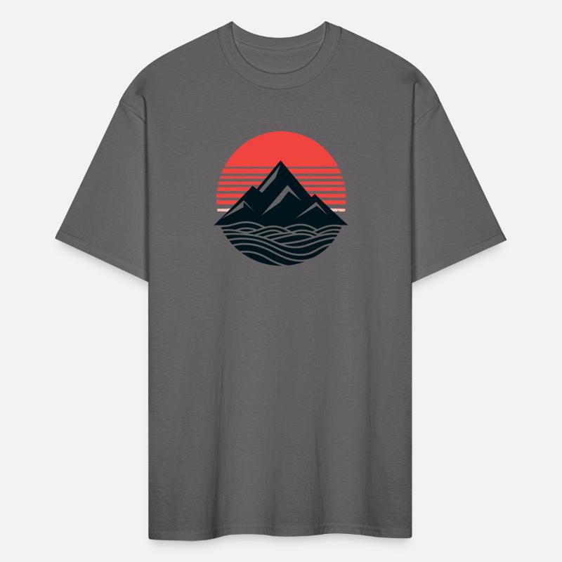 Red Sunrise Mountain Vector for Personalized 1