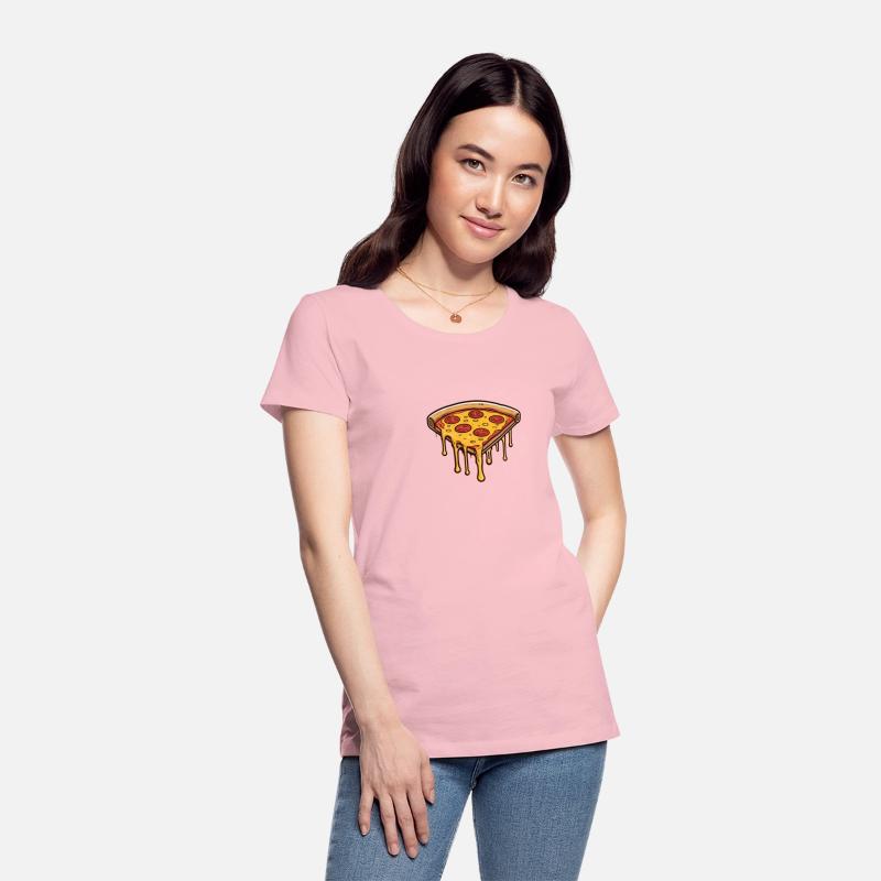 Retro Comic Style Pizza Slice Tee - Cheesy Delight
