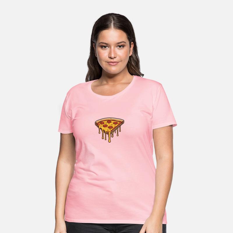Retro Comic Style Pizza Slice Tee - Cheesy Delight