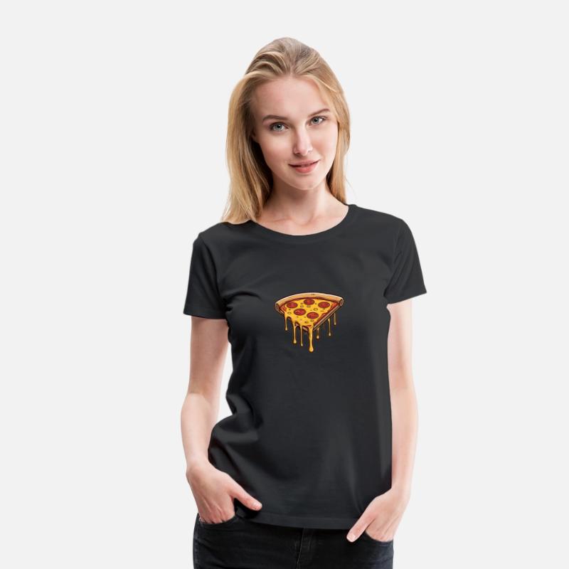 Retro Comic Style Pizza Slice Tee - Cheesy Delight