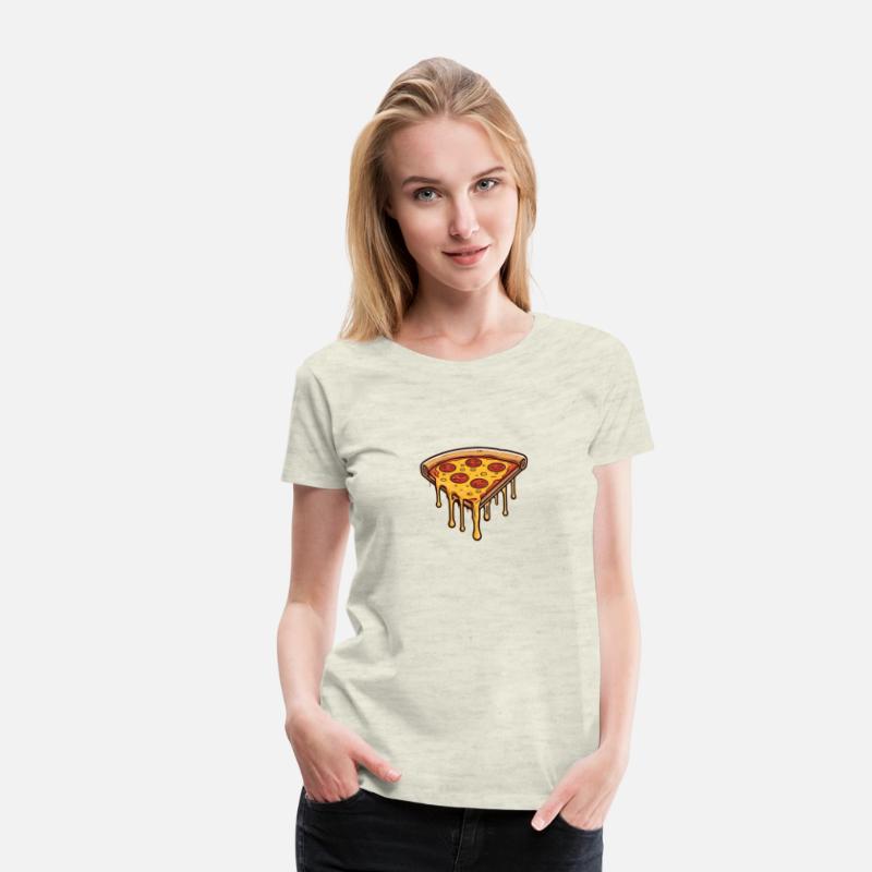 Retro Comic Style Pizza Slice Tee - Cheesy Delight