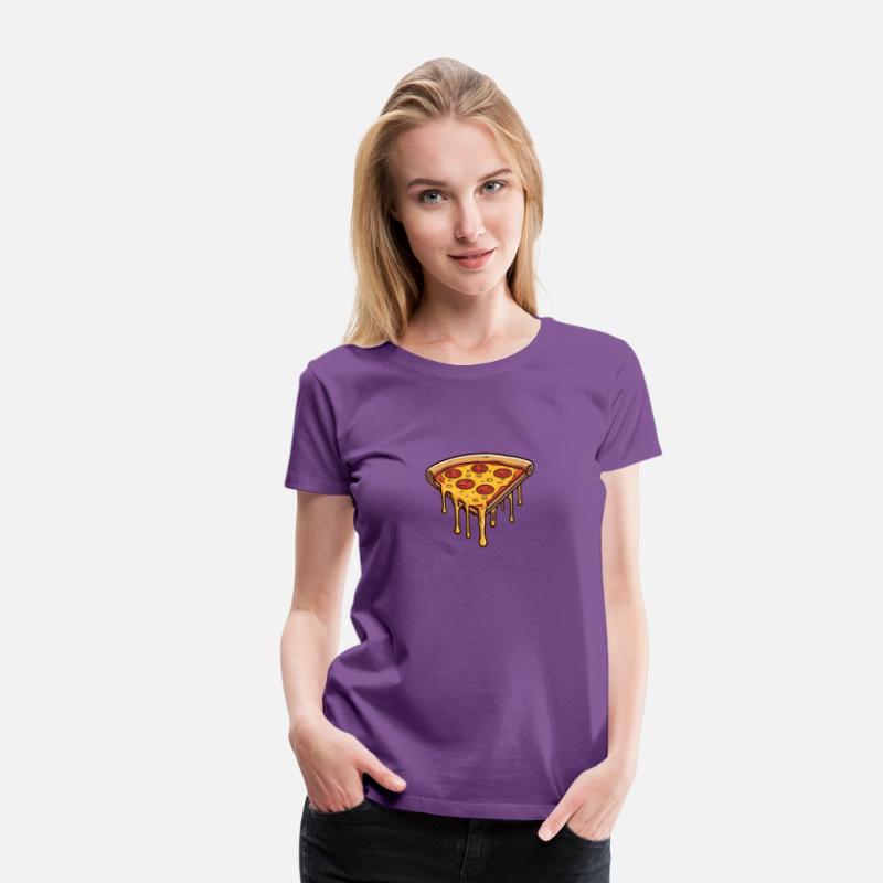 Retro Comic Style Pizza Slice Tee - Cheesy Delight
