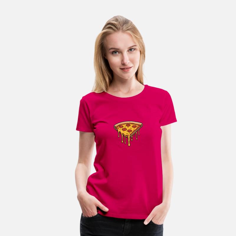 Retro Comic Style Pizza Slice Tee - Cheesy Delight
