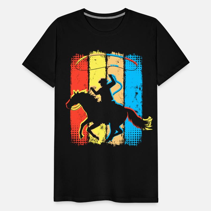 Retro Cowboy Horseman - Horseriding Western Rider
