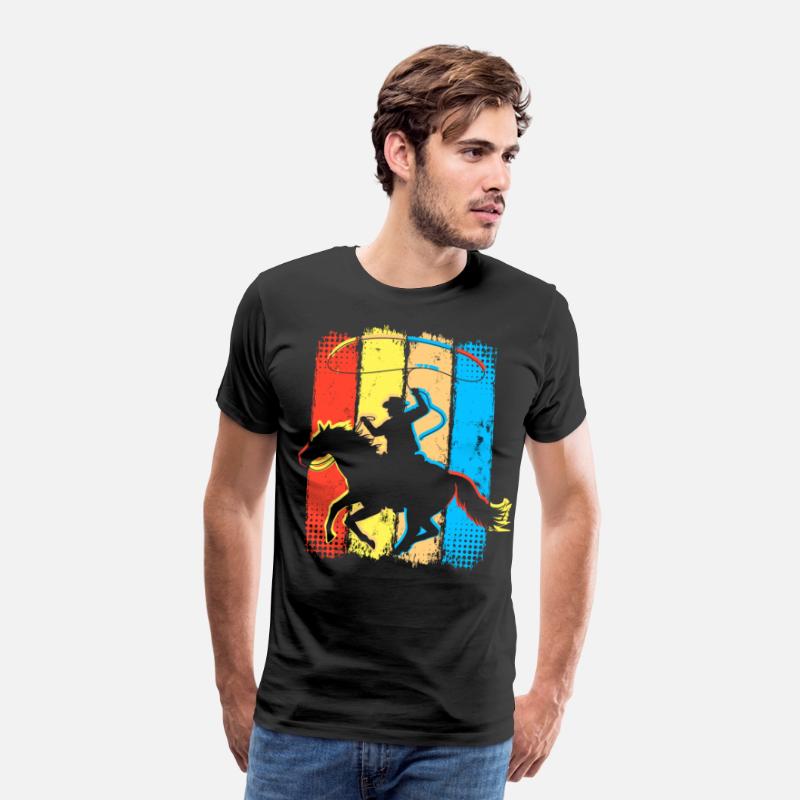 Retro Cowboy Horseman - Horseriding Western Rider