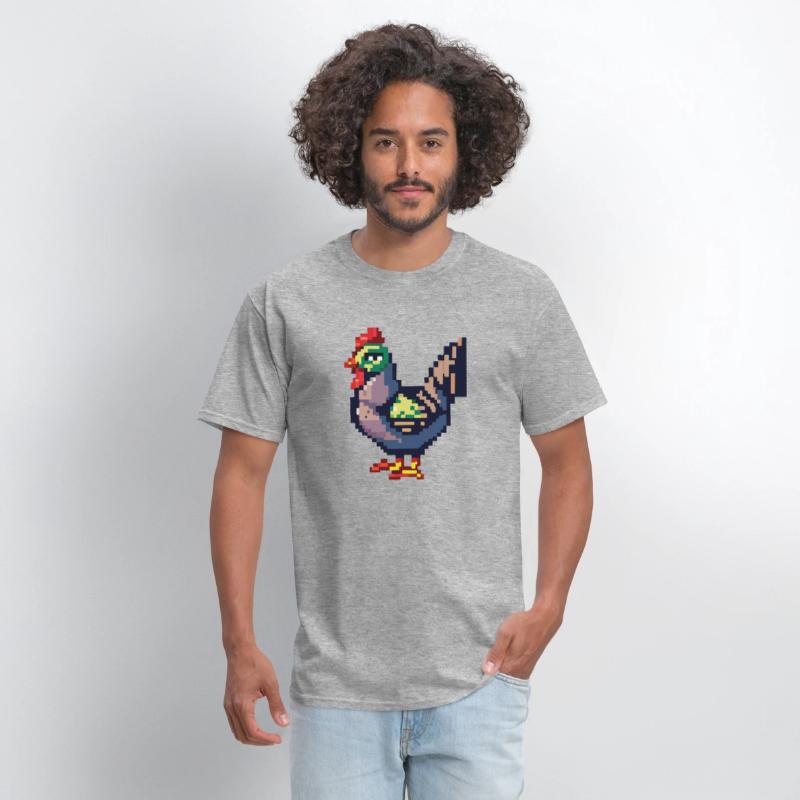 Retro Cute Chicken Video Game Style
