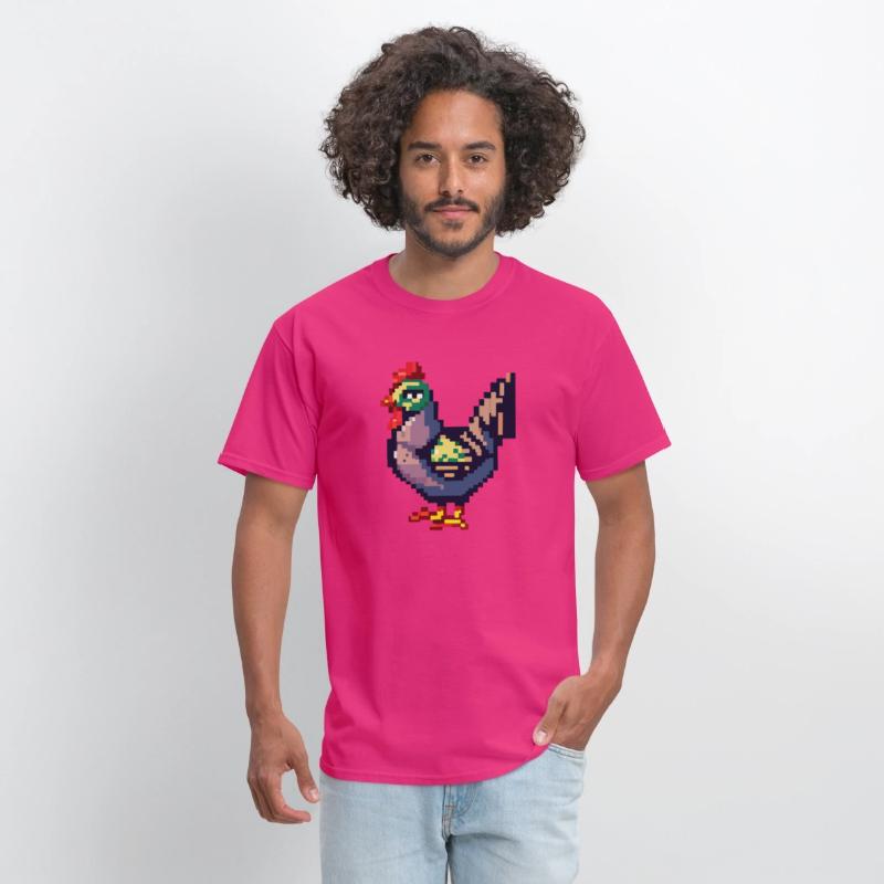 Retro Cute Chicken Video Game Style