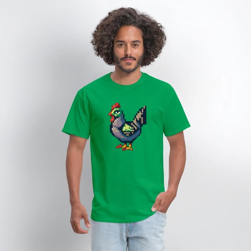 Retro Cute Chicken Video Game Style