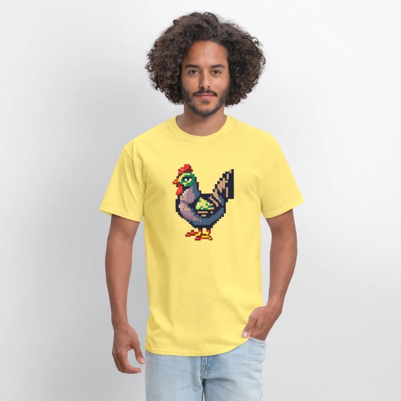Retro Cute Chicken Video Game Style