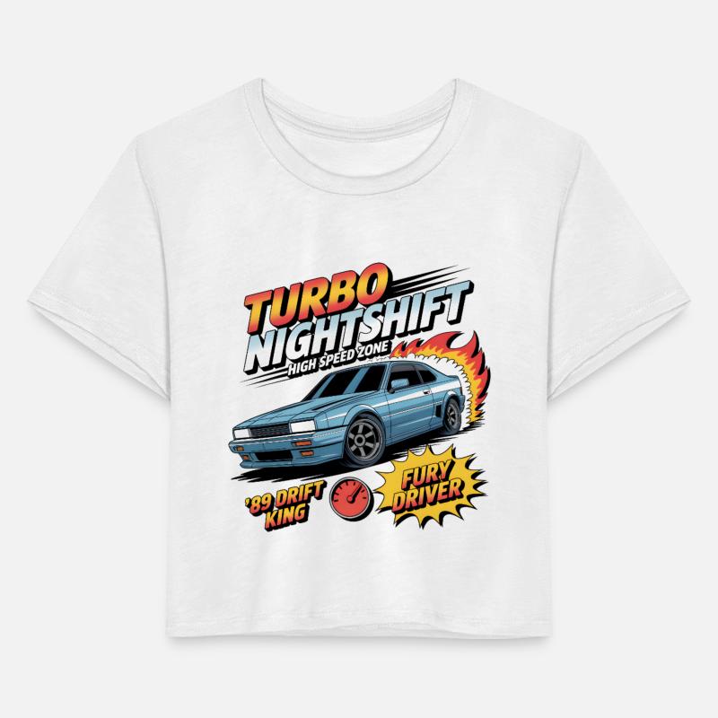 Retro Drift Car Flames - Turbo Street Racing