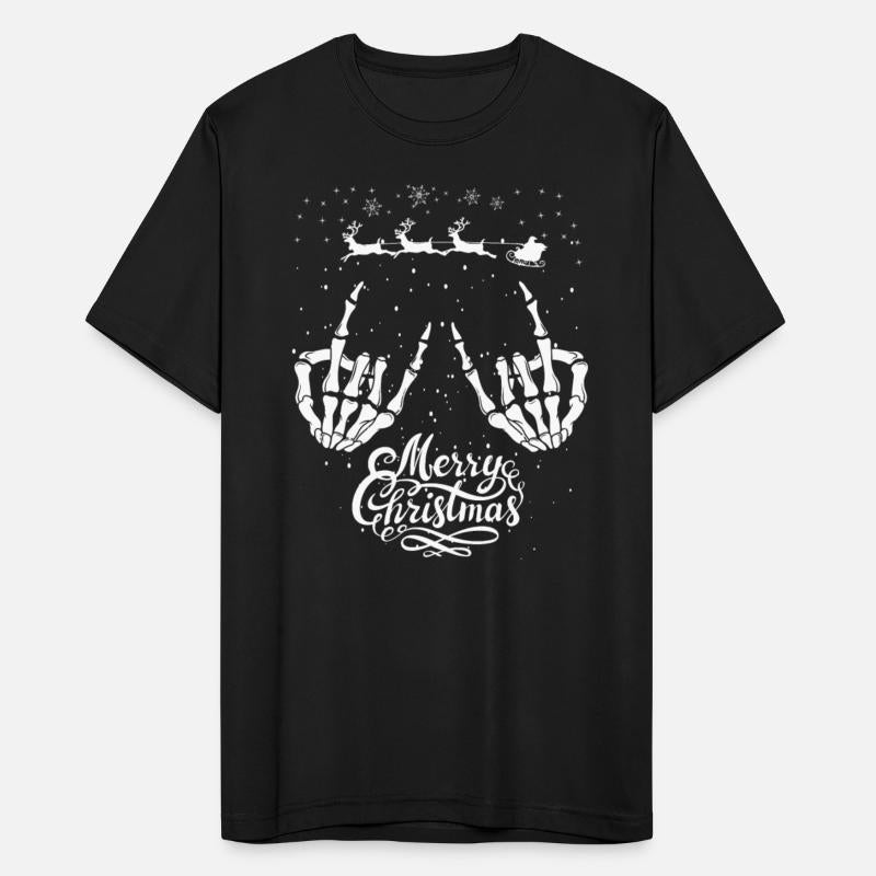 Rock On Rock Star Christmas Skeleton Hands Santa