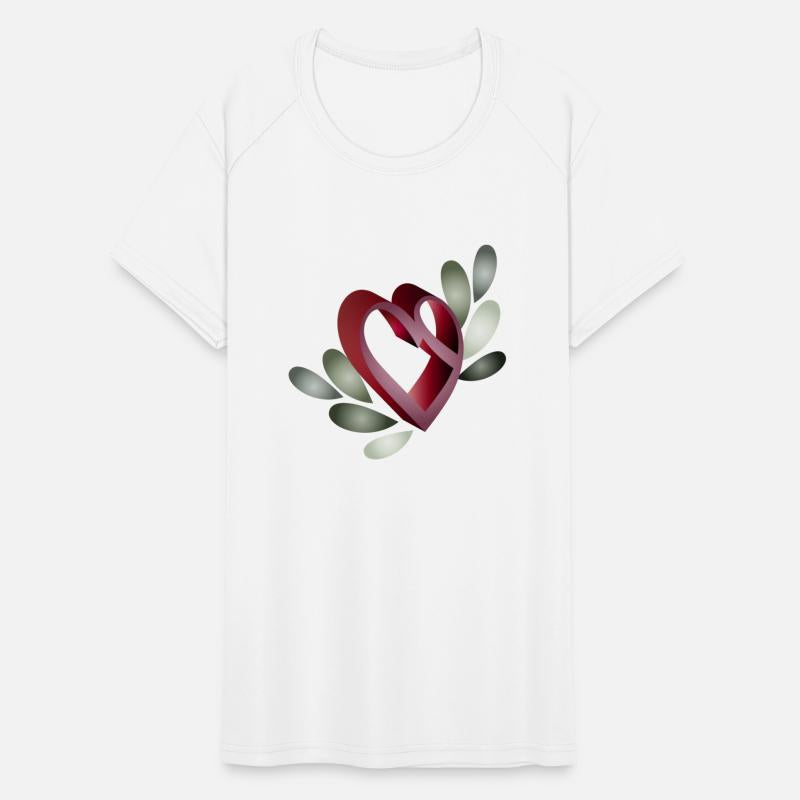 Romantic Valentine's Day Heart symbol with leaves