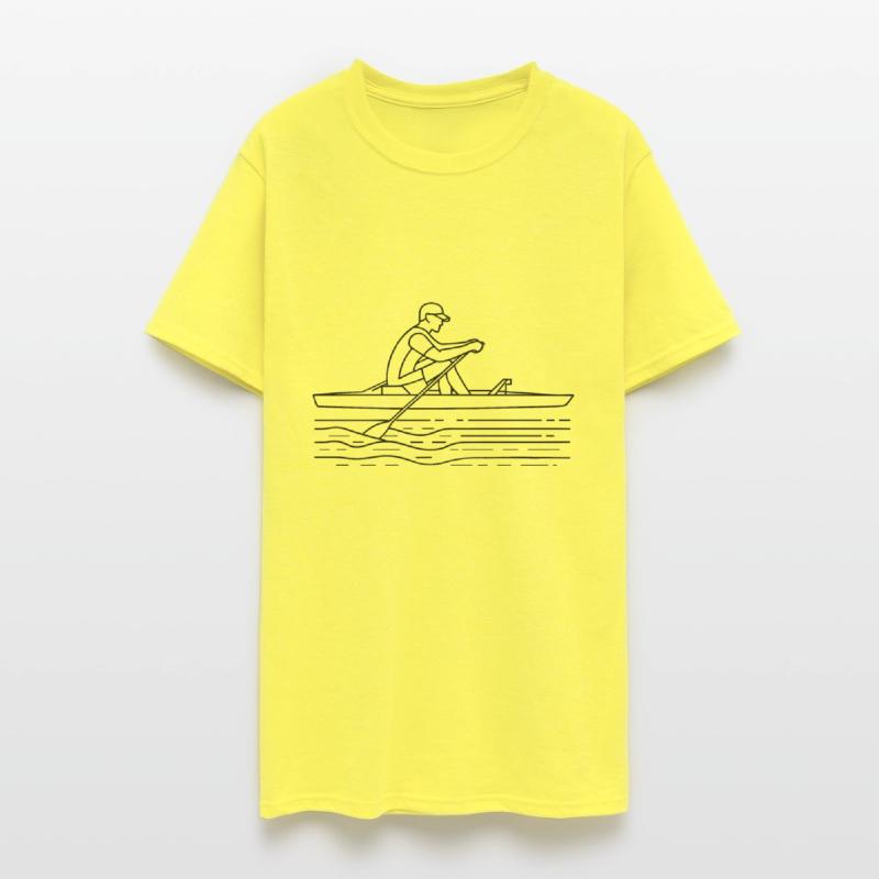 Rowing Guy One Line Drawing