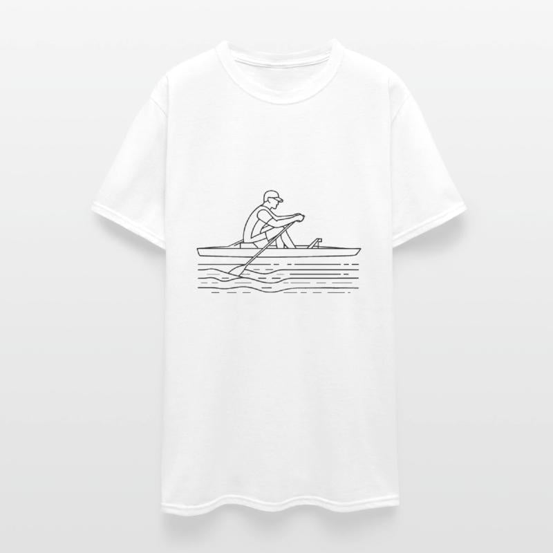 Rowing Guy One Line Drawing