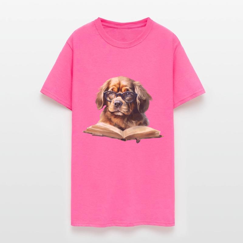 Scholarly Dog with Glasses Illustration