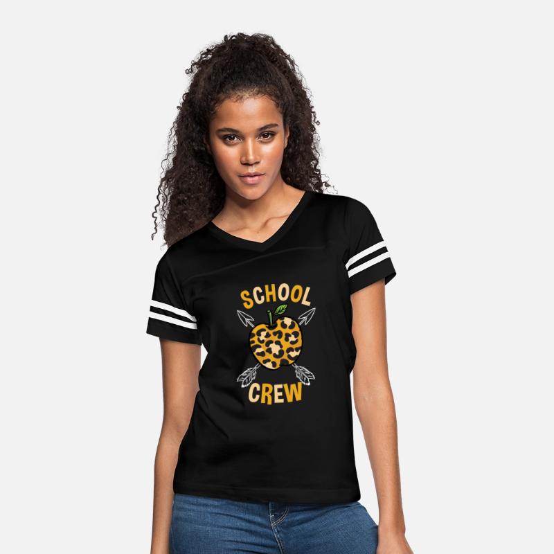 School Back To School Crew Leopard Print