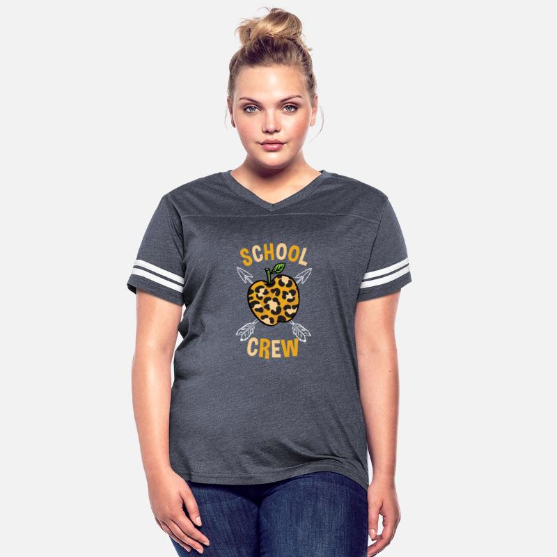 School Back To School Crew Leopard Print