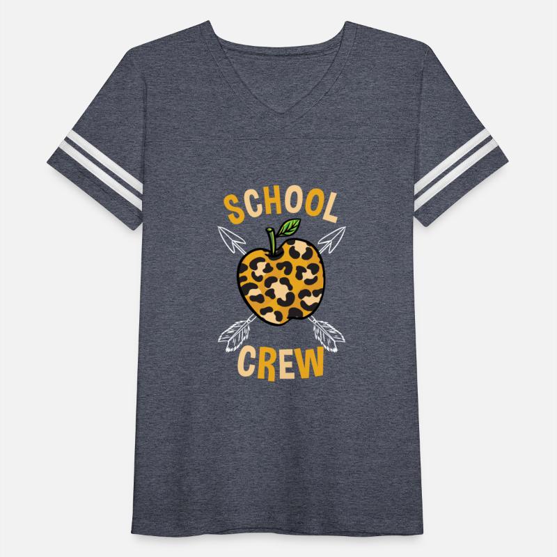 School Back To School Crew Leopard Print