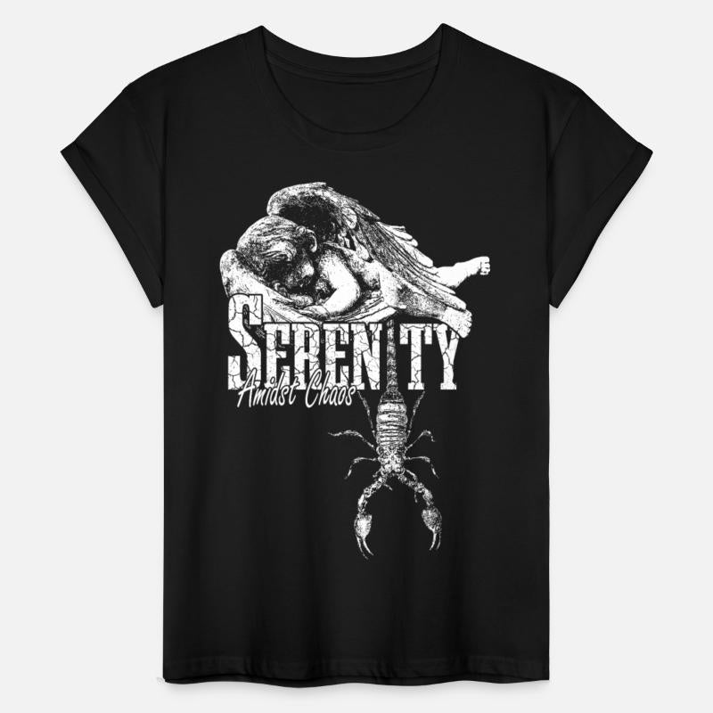 Serenity Amidst Chaos Angel Scorpion Streetwear