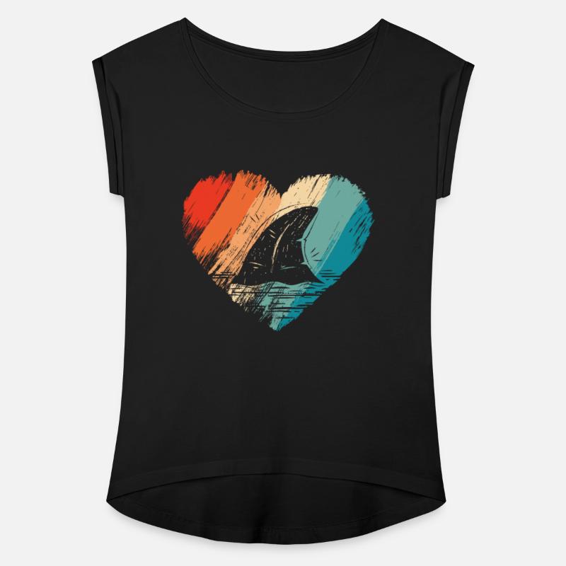 Shark Heart Shark Retro Fish